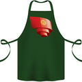 Curled Kyrgyzstan Flag Kyrgyz Day Football Cotton Apron 100% Organic Forest Green