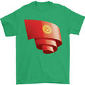 Curled Kyrgyzstan Flag Kyrgyz Day Football Mens T-Shirt 100% Cotton Irish Green