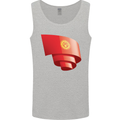 Curled Kyrgyzstan Flag Kyrgyz Day Football Mens Vest Tank Top Sports Grey