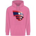 Curled Laos Flag Laotian Day Football Childrens Kids Hoodie Azalea