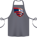 Curled Laos Flag Laotian Day Football Cotton Apron 100% Organic Steel