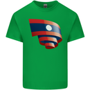 Curled Laos Flag Laotian Day Football Mens Cotton T-Shirt Tee Top Irish Green