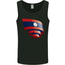 Curled Laos Flag Laotian Day Football Mens Vest Tank Top Black