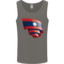 Curled Laos Flag Laotian Day Football Mens Vest Tank Top Charcoal