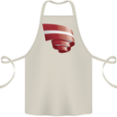 Curled Latvia Flag Latvian Day Football Cotton Apron 100% Organic Natural