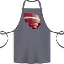 Curled Latvia Flag Latvian Day Football Cotton Apron 100% Organic Steel