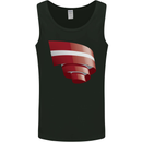 Curled Latvia Flag Latvian Day Football Mens Vest Tank Top Black
