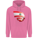 Curled Lebanon Flag Lebanese Day Football Childrens Kids Hoodie Azalea
