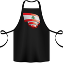 Curled Lebanon Flag Lebanese Day Football Cotton Apron 100% Organic Black