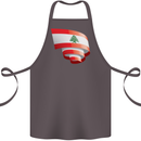 Curled Lebanon Flag Lebanese Day Football Cotton Apron 100% Organic Dark Grey