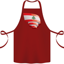 Curled Lebanon Flag Lebanese Day Football Cotton Apron 100% Organic Maroon