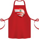 Curled Lebanon Flag Lebanese Day Football Cotton Apron 100% Organic Red