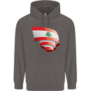 Curled Lebanon Flag Lebanese Day Football Mens 80% Cotton Hoodie Charcoal