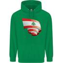 Curled Lebanon Flag Lebanese Day Football Mens 80% Cotton Hoodie Irish Green