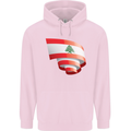 Curled Lebanon Flag Lebanese Day Football Mens 80% Cotton Hoodie Light Pink