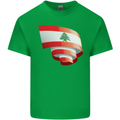Curled Lebanon Flag Lebanese Day Football Mens Cotton T-Shirt Tee Top Irish Green