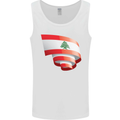 Curled Lebanon Flag Lebanese Day Football Mens Vest Tank Top White