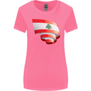 Curled Lebanon Flag Lebanese Day Football Womens Wider Cut T-Shirt Azalea