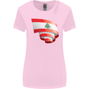 Curled Lebanon Flag Lebanese Day Football Womens Wider Cut T-Shirt Light Pink