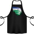 Curled Lesotho Flag Basotho Day Football Cotton Apron 100% Organic Black