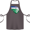 Curled Lesotho Flag Basotho Day Football Cotton Apron 100% Organic Dark Grey
