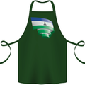 Curled Lesotho Flag Basotho Day Football Cotton Apron 100% Organic Forest Green