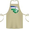Curled Lesotho Flag Basotho Day Football Cotton Apron 100% Organic Khaki
