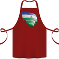 Curled Lesotho Flag Basotho Day Football Cotton Apron 100% Organic Maroon