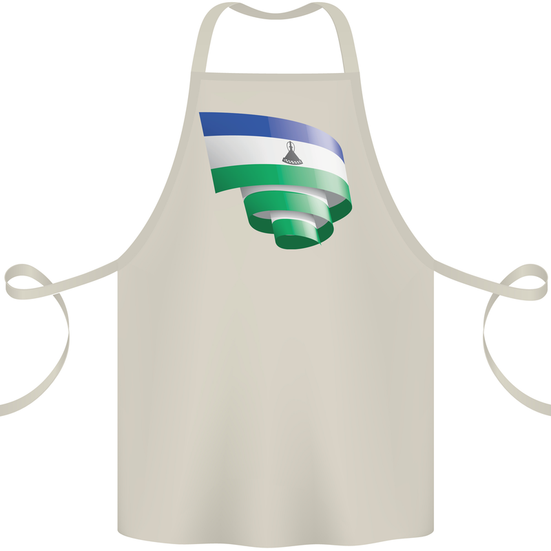 Curled Lesotho Flag Basotho Day Football Cotton Apron 100% Organic Natural