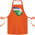 Curled Lesotho Flag Basotho Day Football Cotton Apron 100% Organic Orange