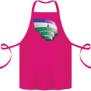 Curled Lesotho Flag Basotho Day Football Cotton Apron 100% Organic Pink