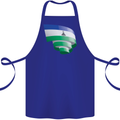 Curled Lesotho Flag Basotho Day Football Cotton Apron 100% Organic Royal Blue