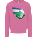 Curled Lesotho Flag Basotho Day Football Mens Sweatshirt Jumper Azalea