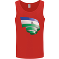 Curled Lesotho Flag Basotho Day Football Mens Vest Tank Top Red