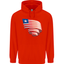 Curled Liberia Flag Liberian Day Football Childrens Kids Hoodie Bright Red