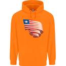 Curled Liberia Flag Liberian Day Football Childrens Kids Hoodie Orange
