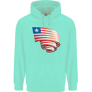 Curled Liberia Flag Liberian Day Football Childrens Kids Hoodie Peppermint