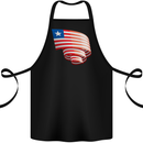 Curled Liberia Flag Liberian Day Football Cotton Apron 100% Organic Black