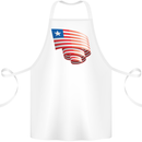 Curled Liberia Flag Liberian Day Football Cotton Apron 100% Organic White