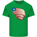 Curled Liberia Flag Liberian Day Football Mens Cotton T-Shirt Tee Top Irish Green