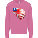 Curled Liberia Flag Liberian Day Football Mens Sweatshirt Jumper Azalea