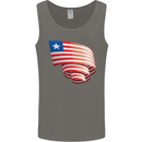 Curled Liberia Flag Liberian Day Football Mens Vest Tank Top Charcoal
