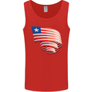 Curled Liberia Flag Liberian Day Football Mens Vest Tank Top Red