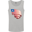 Curled Liberia Flag Liberian Day Football Mens Vest Tank Top Sports Grey