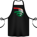 Curled Libya Flag Libyan Day Football Cotton Apron 100% Organic Black