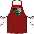Curled Libya Flag Libyan Day Football Cotton Apron 100% Organic Maroon