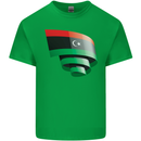 Curled Libya Flag Libyan Day Football Kids T-Shirt Childrens Irish Green