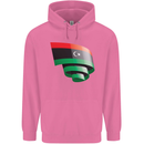 Curled Libya Flag Libyan Day Football Mens 80% Cotton Hoodie Azelea
