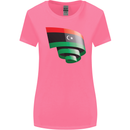 Curled Libya Flag Libyan Day Football Womens Wider Cut T-Shirt Azalea