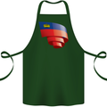 Curled Liechtenstein Flag Liechtensteiner Day Football Cotton Apron 100% Organic Forest Green